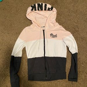 Pink zip up hoodie